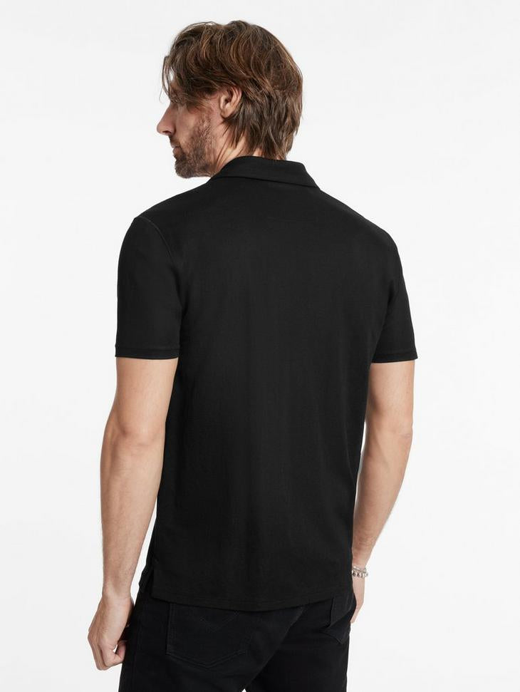 John Varvatos LEROY SS Pique Polo - Black