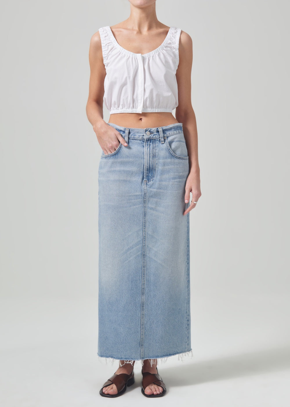 Citizens of Humanity Verona Column Skirt in Cavallo