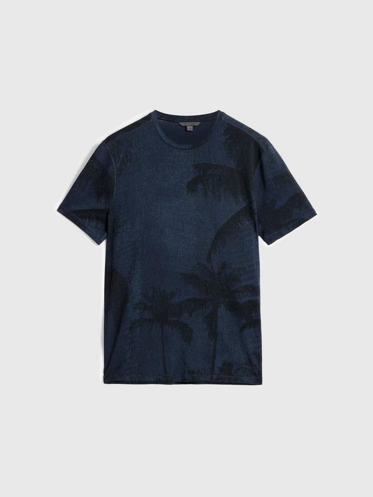 John Varvatos GOBI SS Palm Burnout Crew - Navy