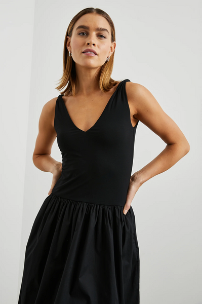 Rails Franca Tissue Jersey sleeveless dress in black