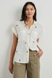 Rails Cito Luxe Linen Short Sleeve shirt in Hanalei