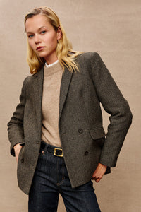 Rails Jac Blazer in Camel Black Herringbone