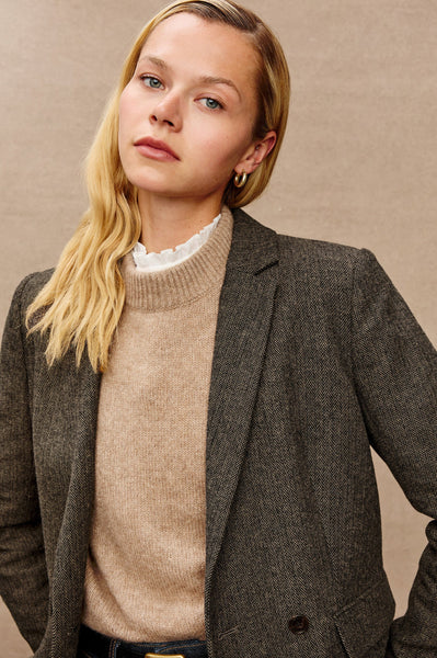 Rails Jac Blazer in Camel Black Herringbone