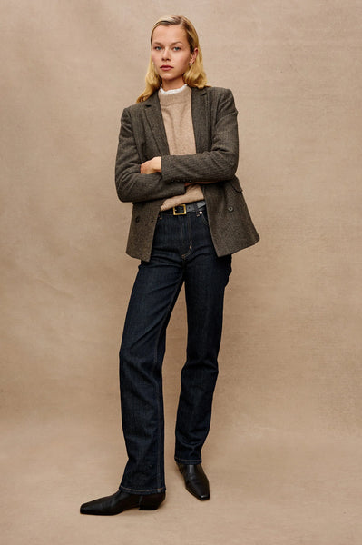 Rails Jac Blazer in Camel Black Herringbone