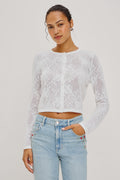 Rails July Cotton Cardigan in White