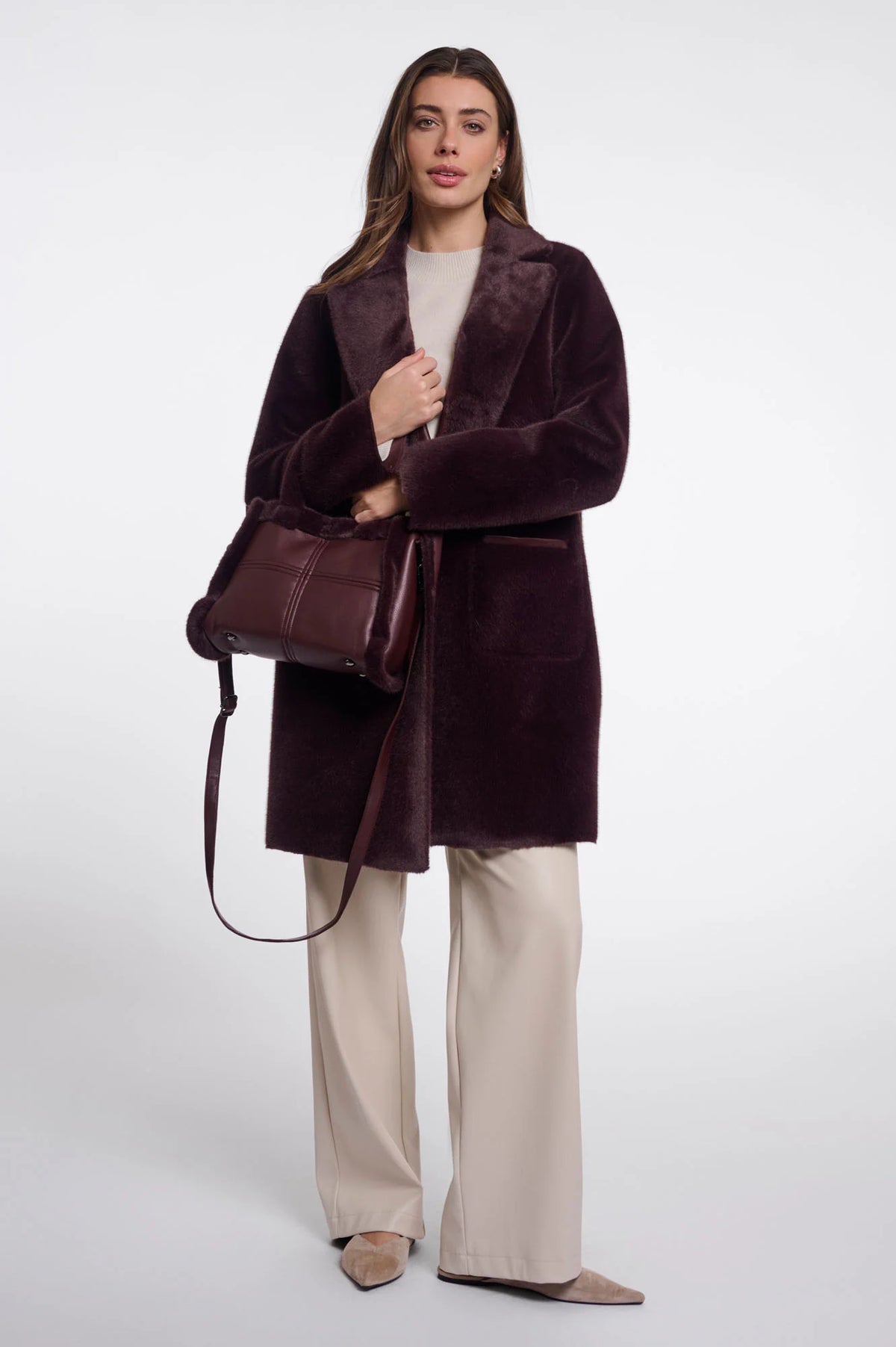 RINO & PELLE Jasha Small Shopper Bag in Fudge Cloak