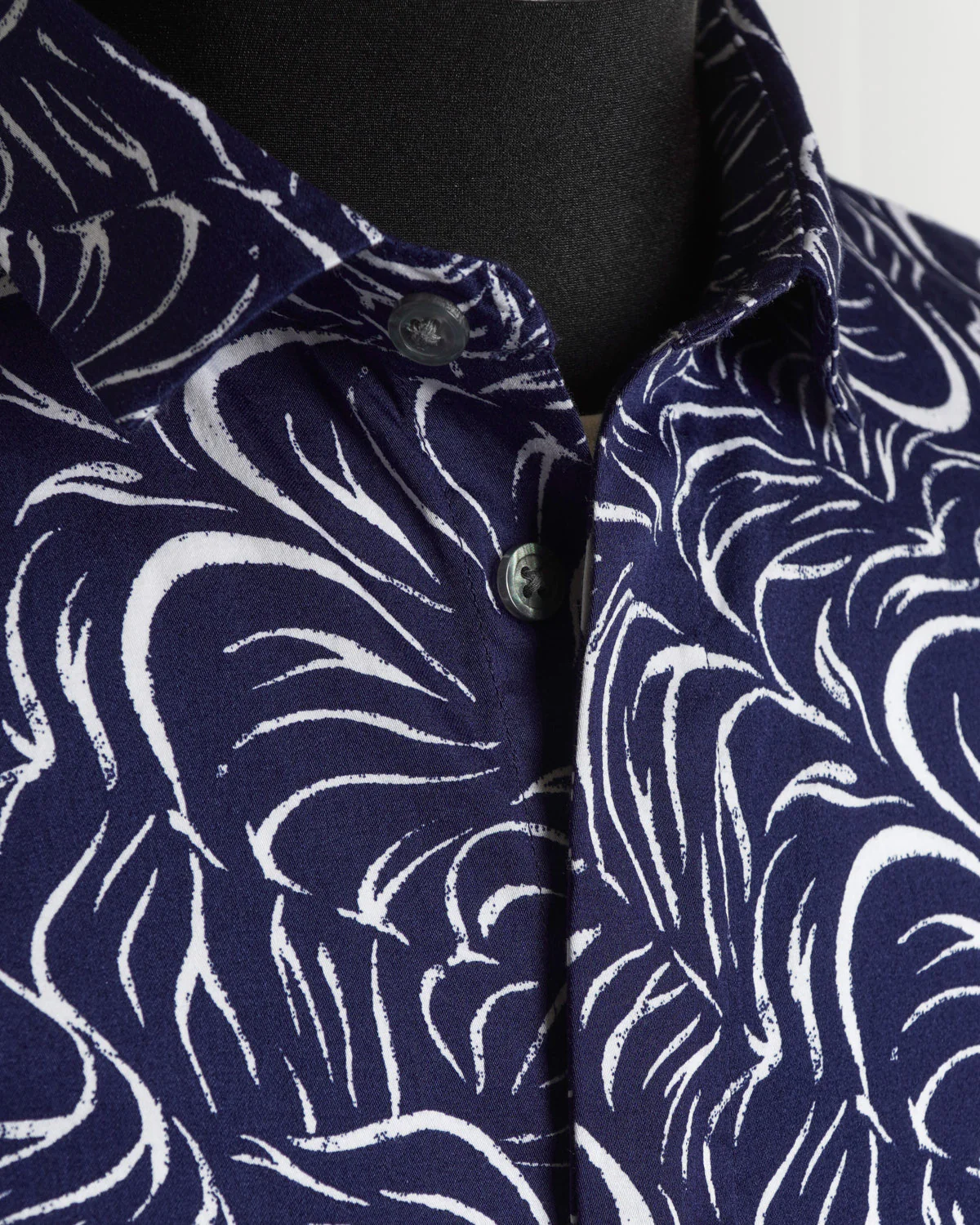 John Varvatos Loren SS Print Shirt - Blue