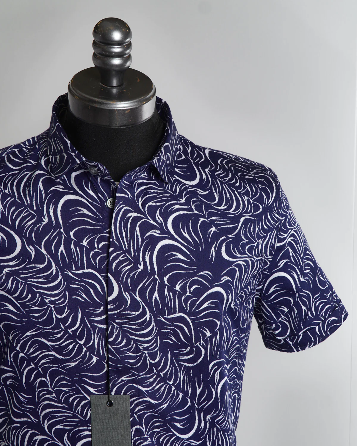 John Varvatos Loren SS Print Shirt - Blue