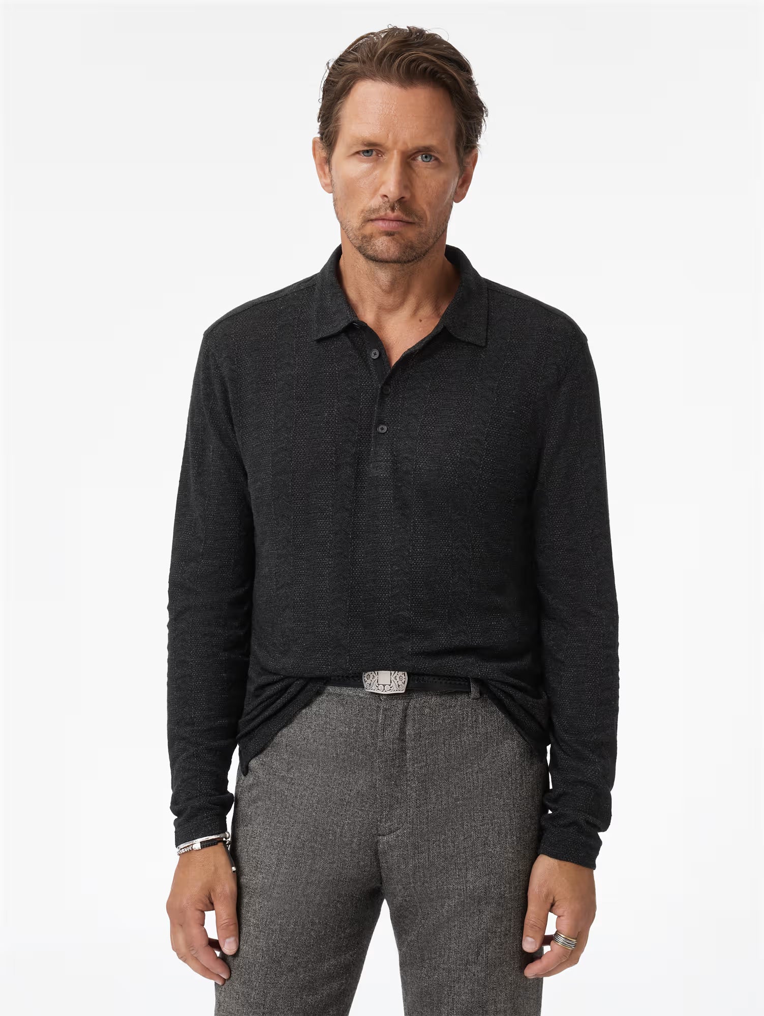John Varvatos Jalen Polo - Black
