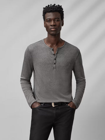 John Varvatos Klaus Henley - Flat Grey