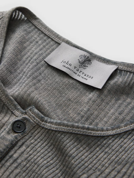 John Varvatos Klaus Henley - Flat Grey