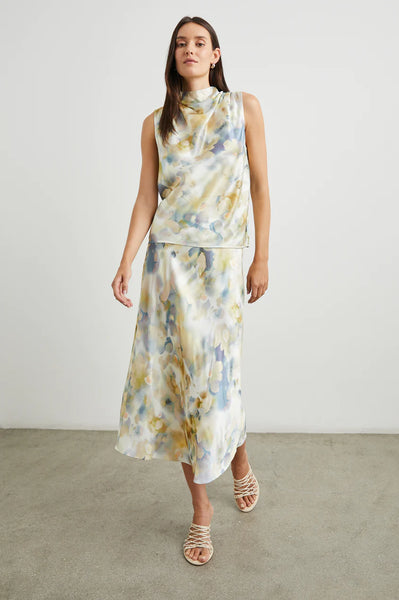 Rails Kaleen Satin Crepe Top in Diffused Blossom