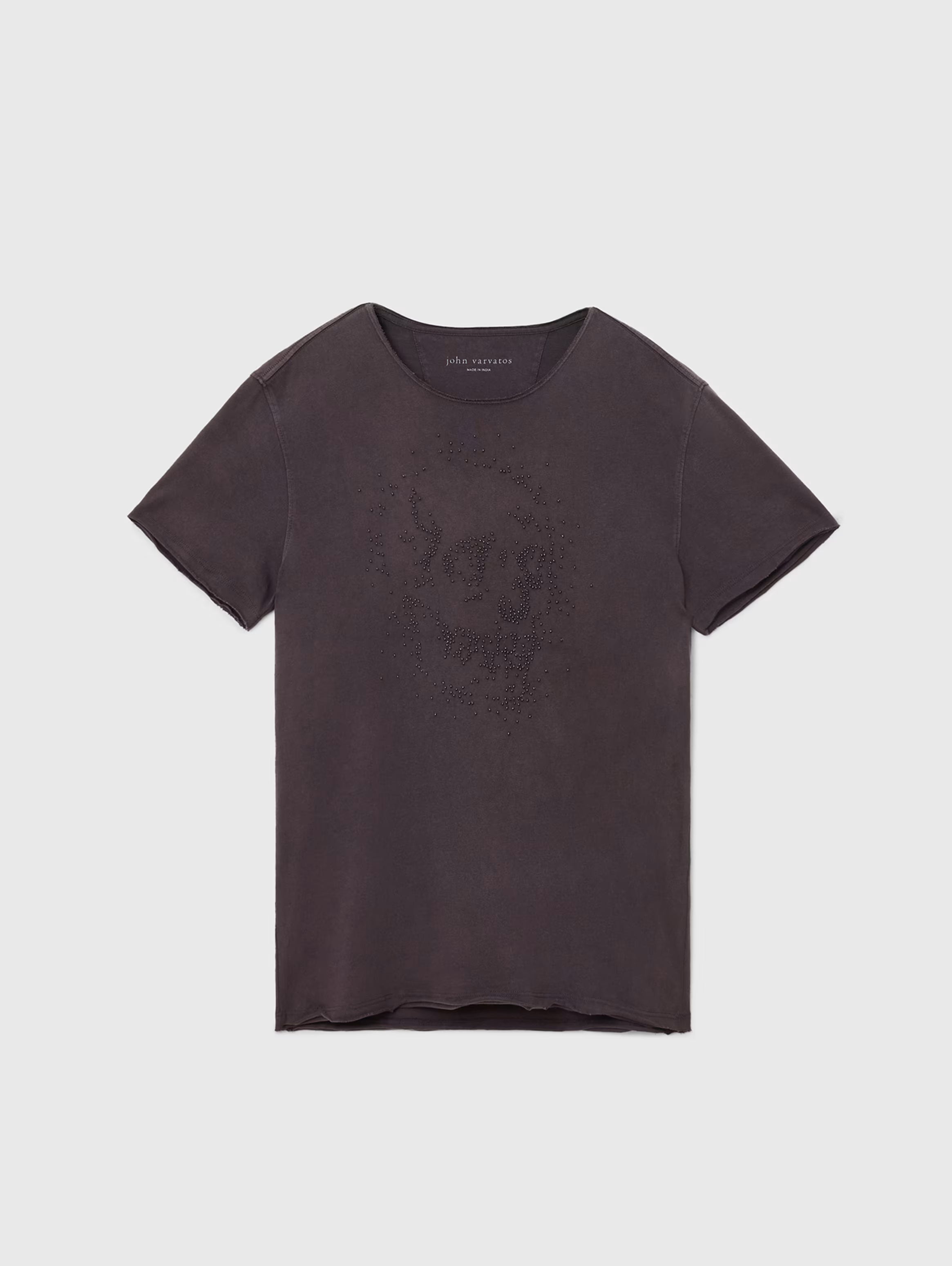 John Varvatos Beaded Skull Tee - Oxblood