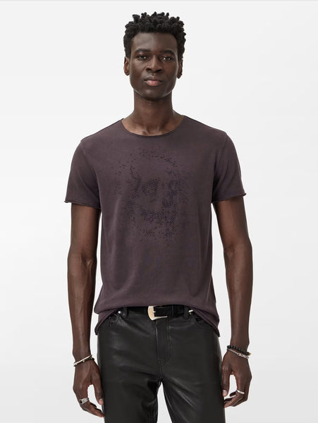 John Varvatos Beaded Skull Tee - Oxblood