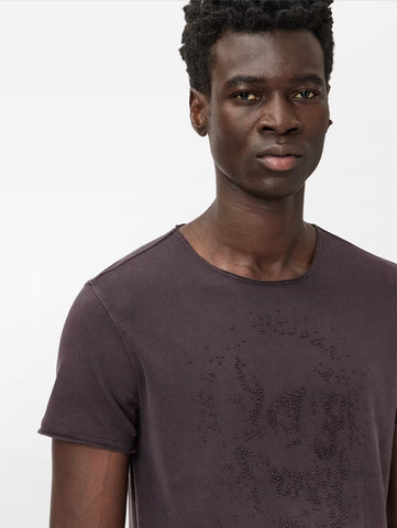 John Varvatos Beaded Skull Tee - Oxblood