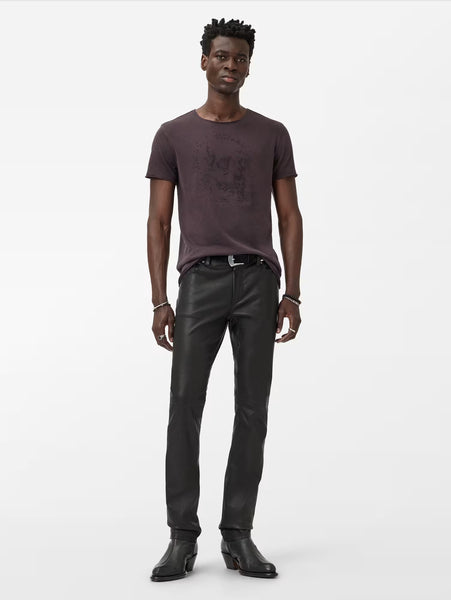 John Varvatos Beaded Skull Tee - Oxblood