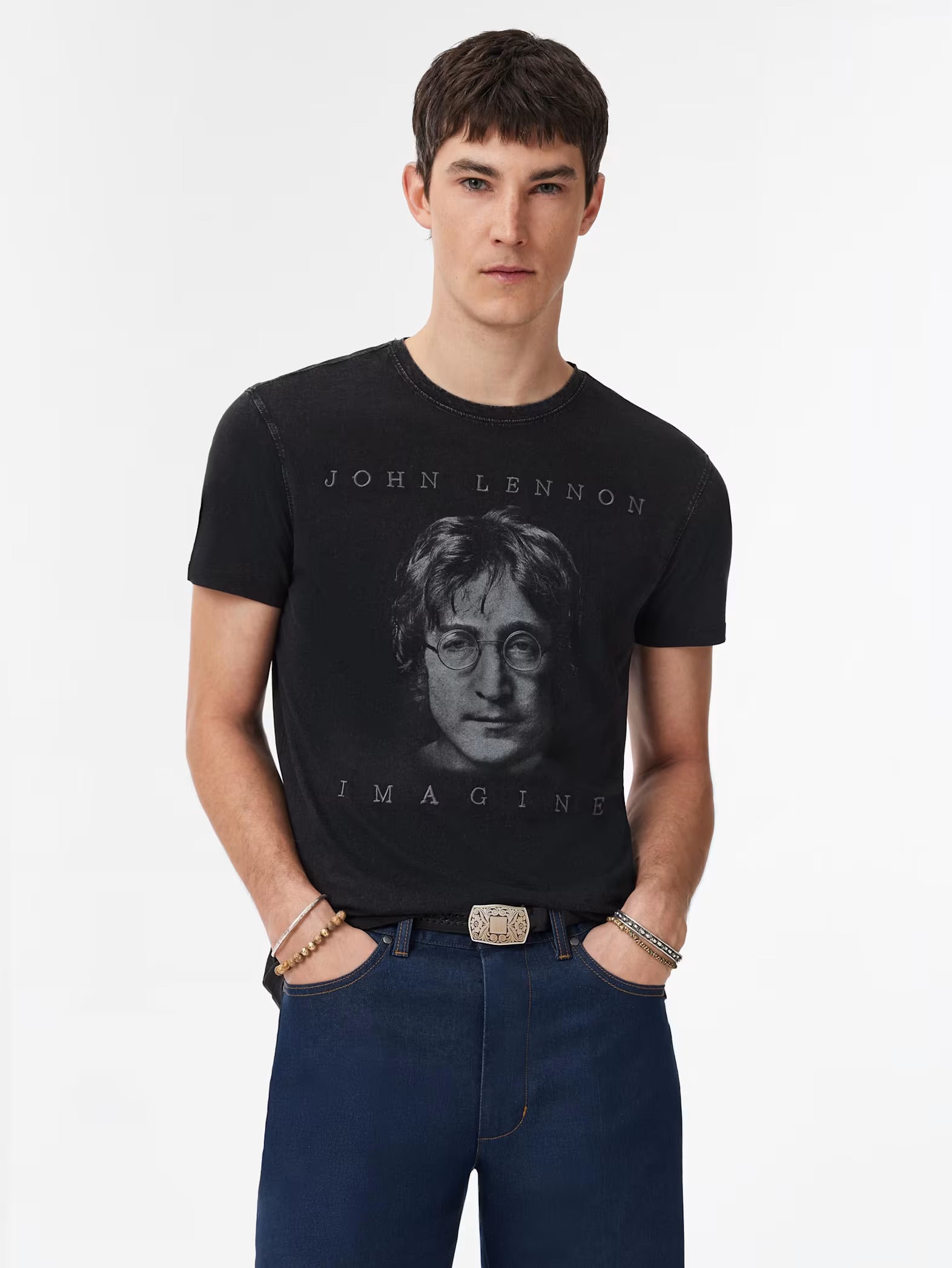 John Varvatos JOHN LENNON IMAGINE Tee - Black