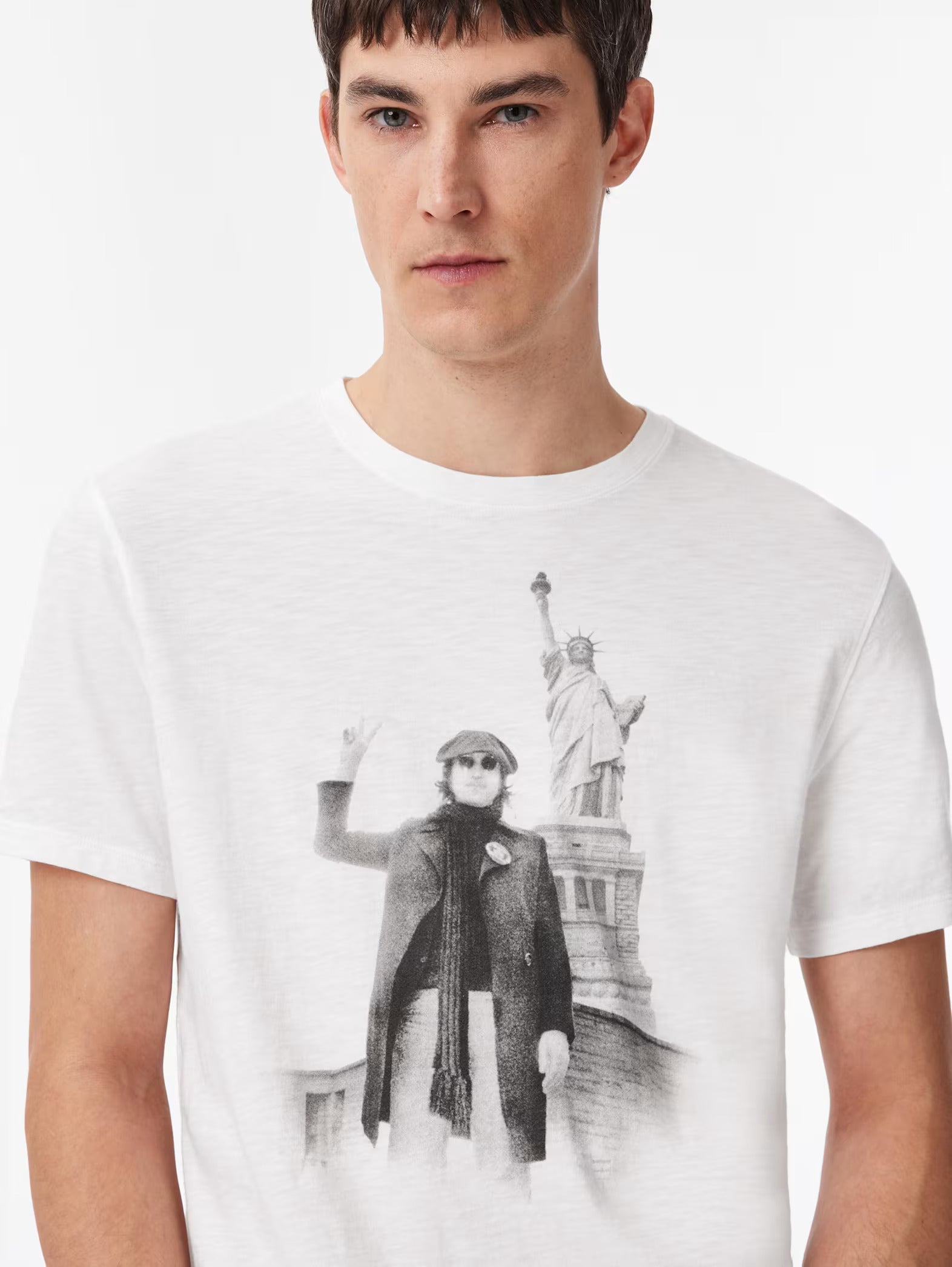 John Varvatos JOHN LENNON NYC Peace Tee - Salt