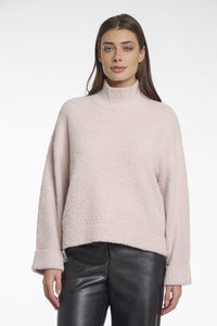 RINO & PELLE Karen Mock Neck Sweater in Pale