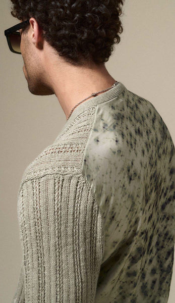 John Varvatos KILMENT Linen Cardigan - Sage Brush