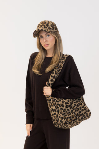Lyla & Luxe Leopard Tote in Camel