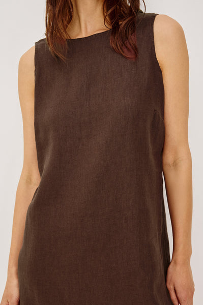 Rails Lindsey Linen Dress in Espresso