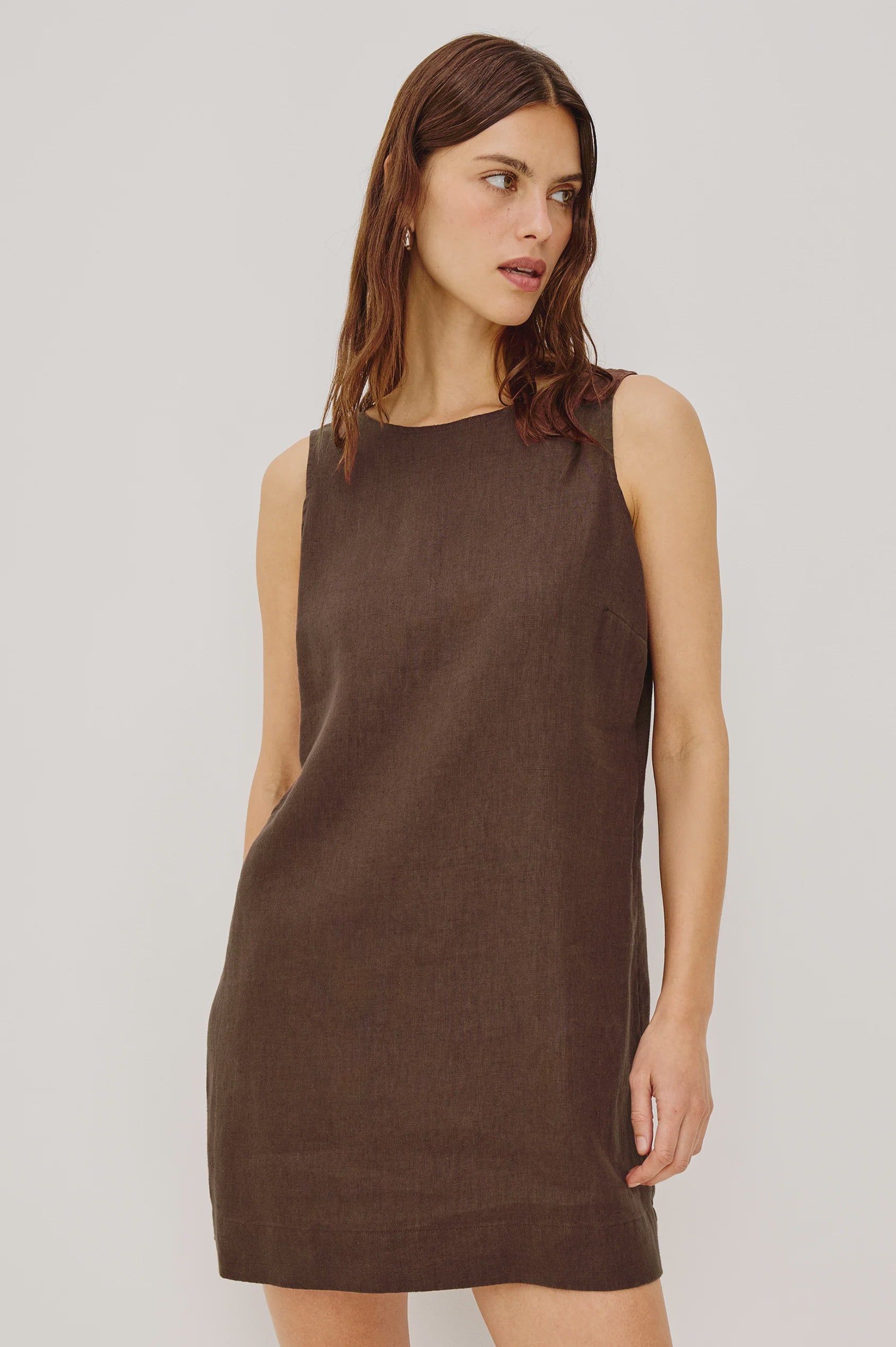 Rails Lindsey Linen Dress in Espresso
