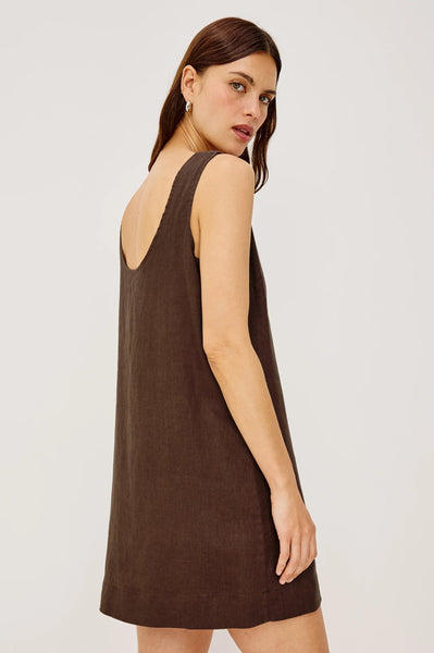 Rails Lindsey Linen Dress in Espresso