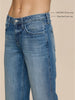 L'AGENCE Joanne Low Rise Wide Leg Jean in Pacific