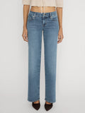 FRAME Le Slim Hi Rise Palazzo Long Jean in Gossamer