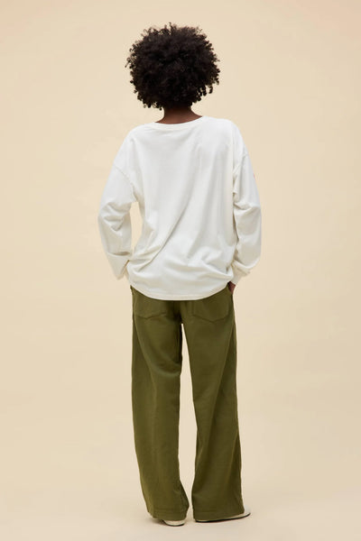 Daydreamer Led Zepplin Four Symbols Merch Long Sleeve in Vintage White