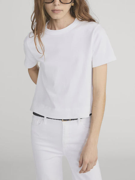 FRAME The Boxy Tee in White