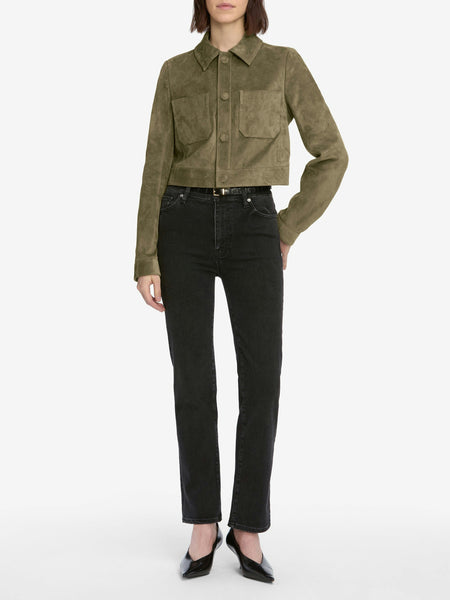 FRAME Le Sleek Straight jean in Meteor