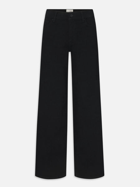 FRAME Le Slim Palazzo Long Jean in Black