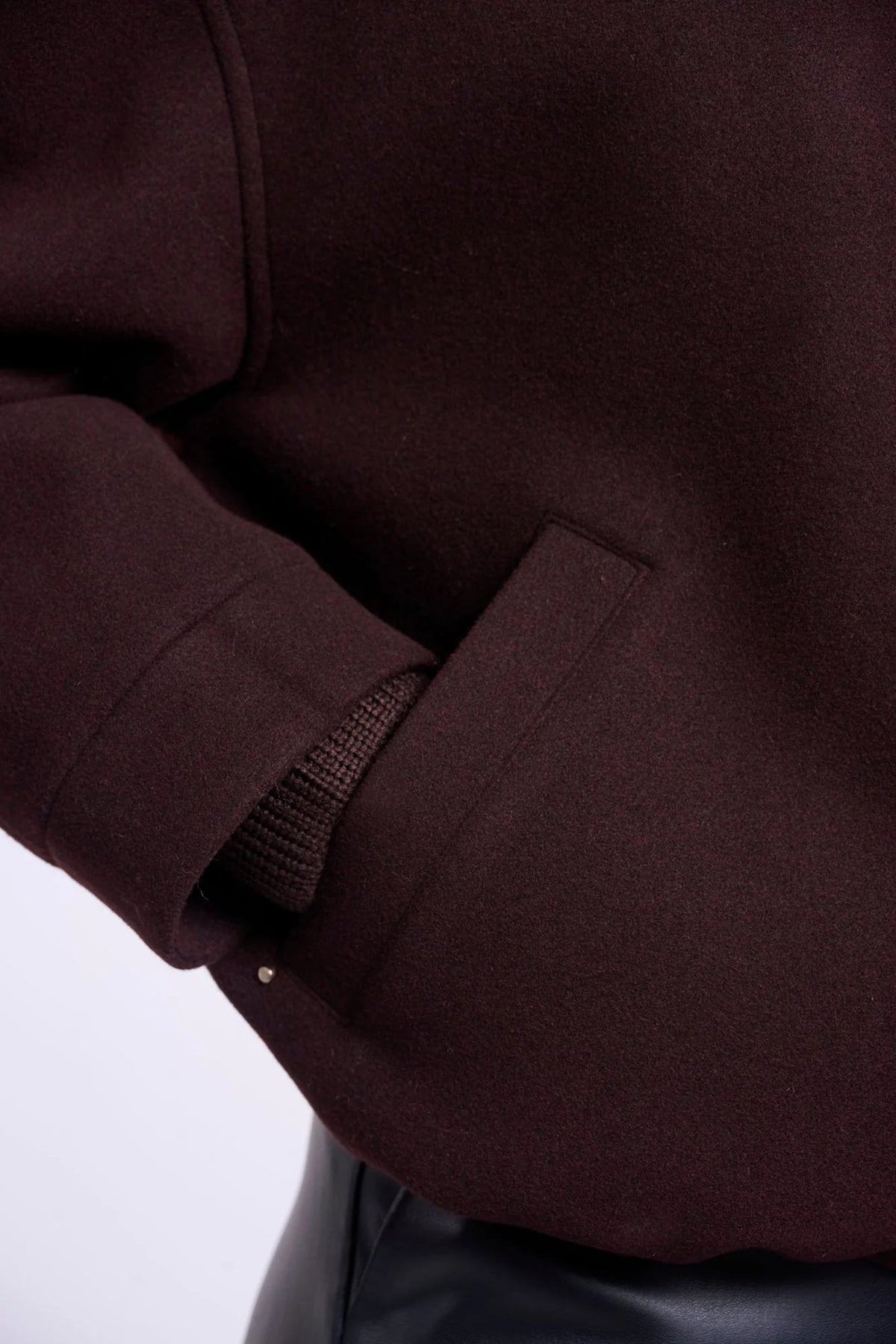 RINO & PELLE Mona Bomber Jacket in Chocolate Bean
