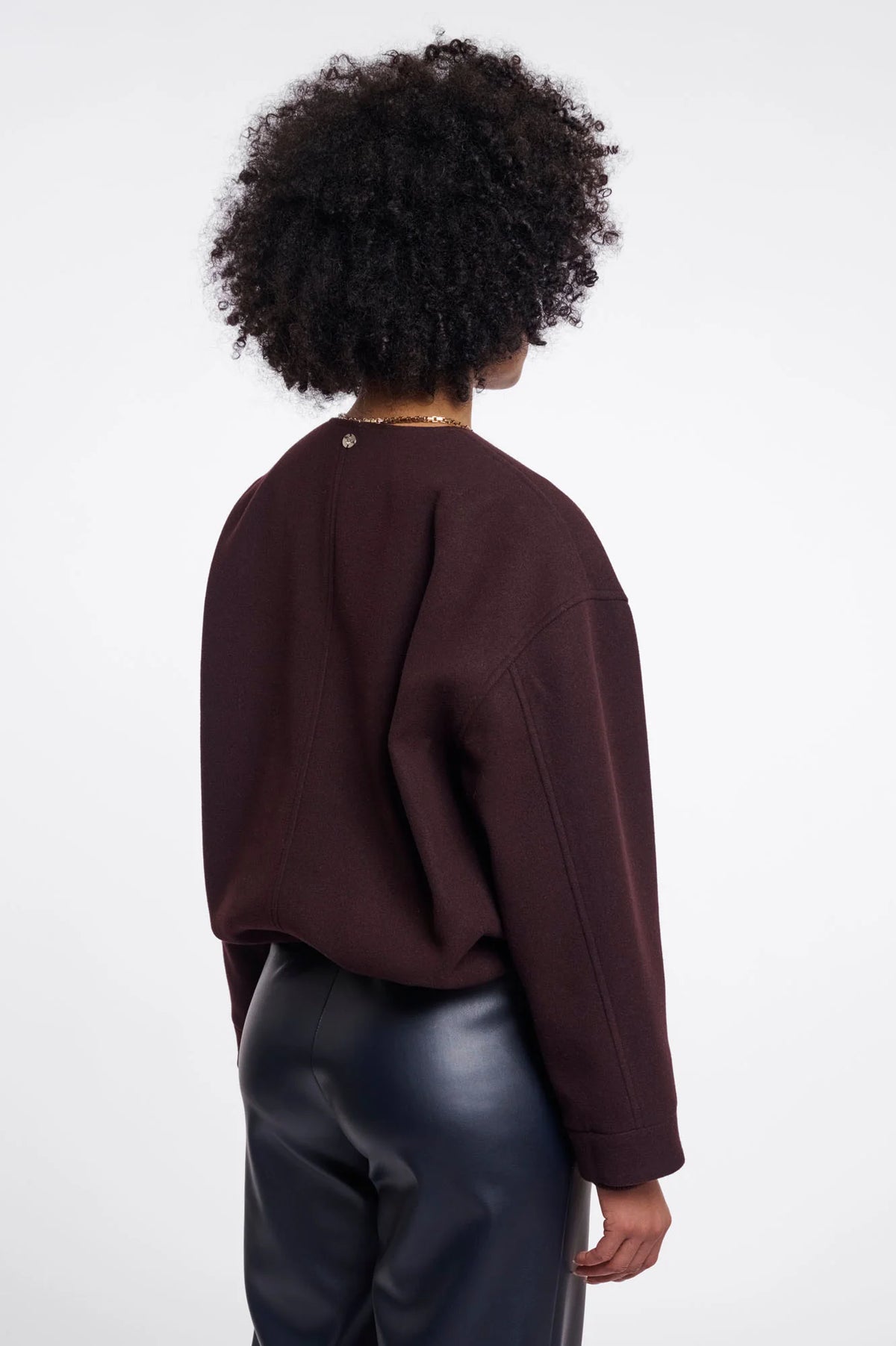 RINO & PELLE Mona Bomber Jacket in Chocolate Bean