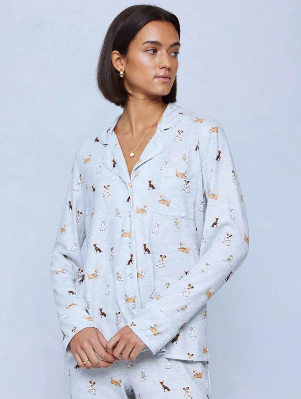 Splendid Flora Pillow Soft PJ Set in Twinkling Dogs