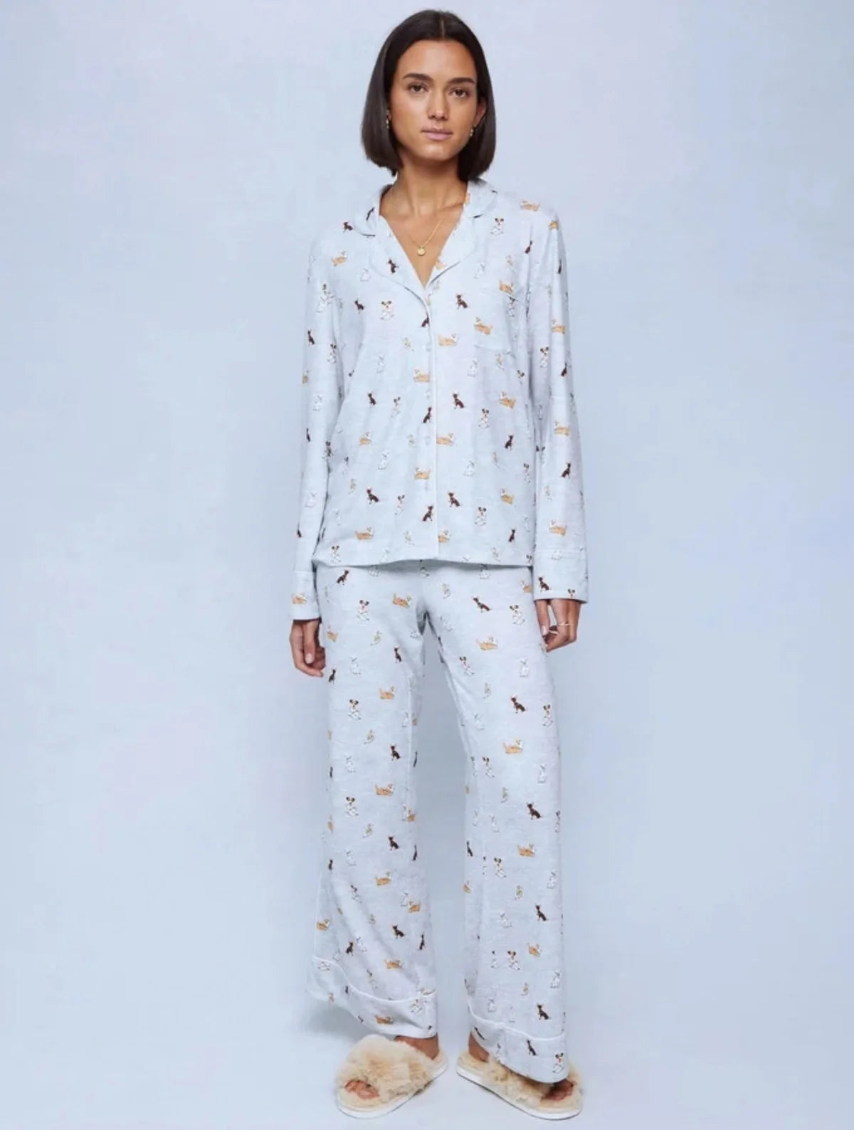 Splendid Flora Pillow Soft PJ Set in Twinkling Dogs