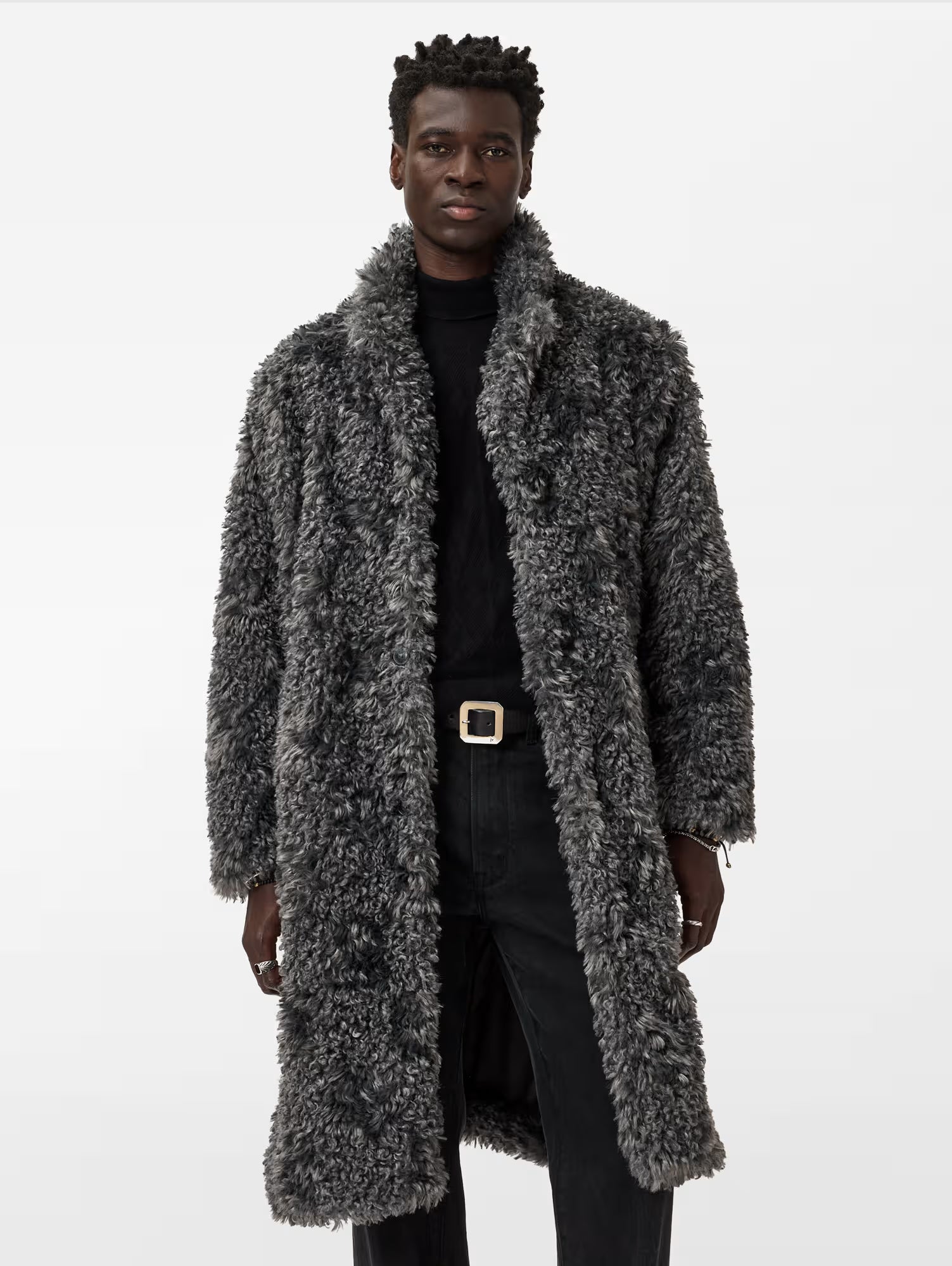 John Varvatos Ace Faux Fur Coat - Sting Ray
