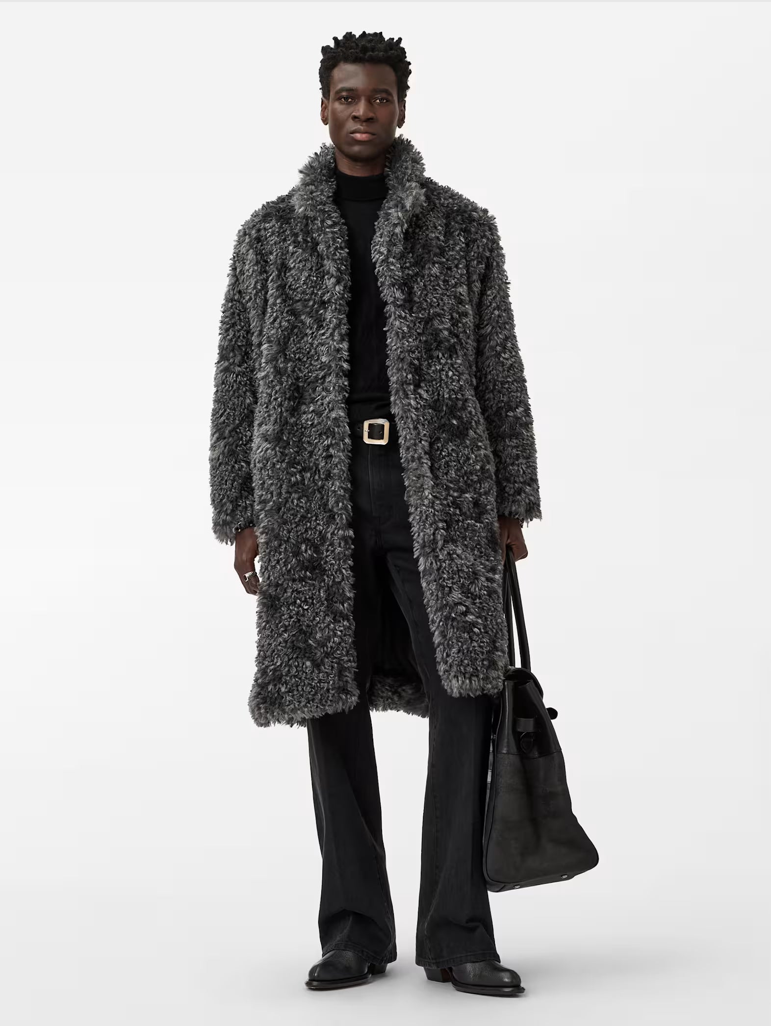 John Varvatos Ace Faux Fur Coat - Sting Ray