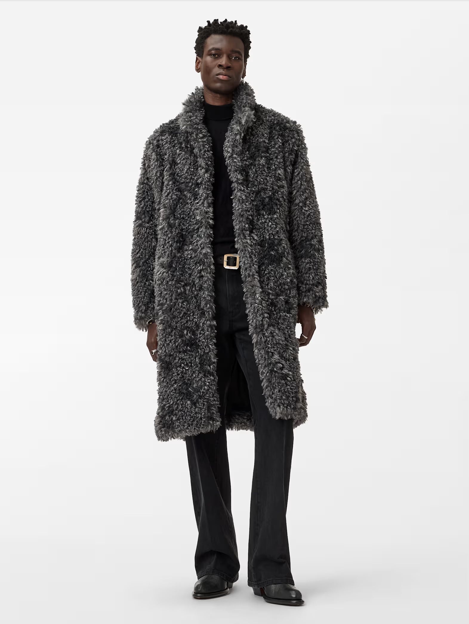 John Varvatos Ace Faux Fur Coat - Sting Ray