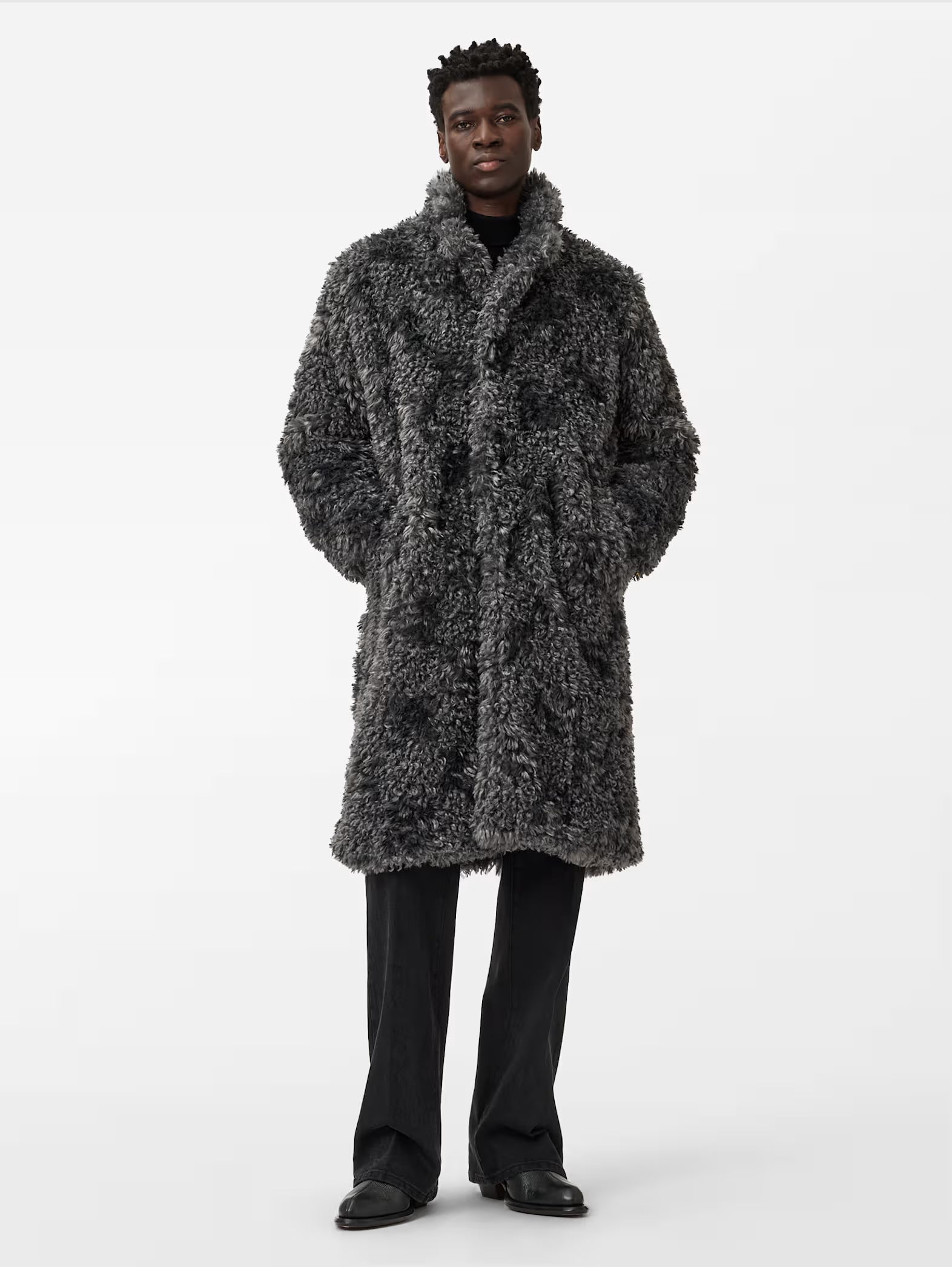 John Varvatos Ace Faux Fur Coat - Sting Ray