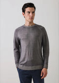 Patrick Assaraf Vintage Wash Merino Wool Raglan Crew - Smokey Grey