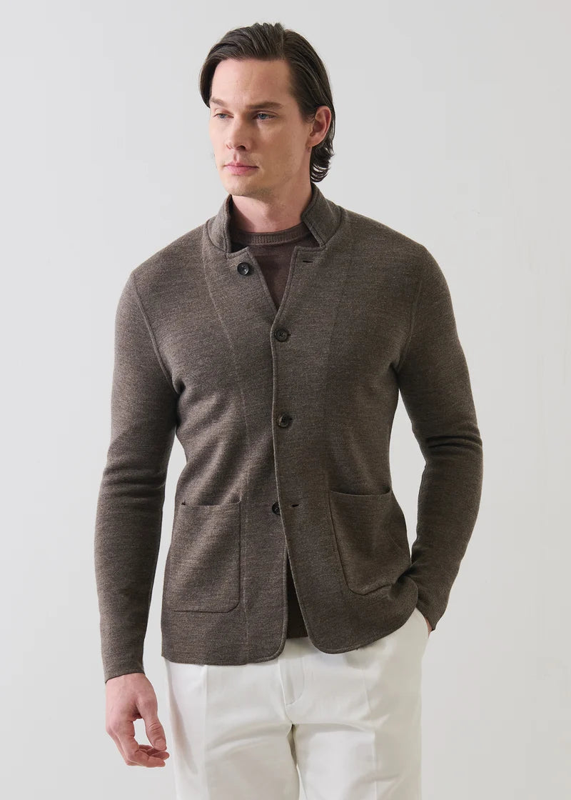 Patrick Assaraf Double Face Stand Collar Shirt Jacket - Onore