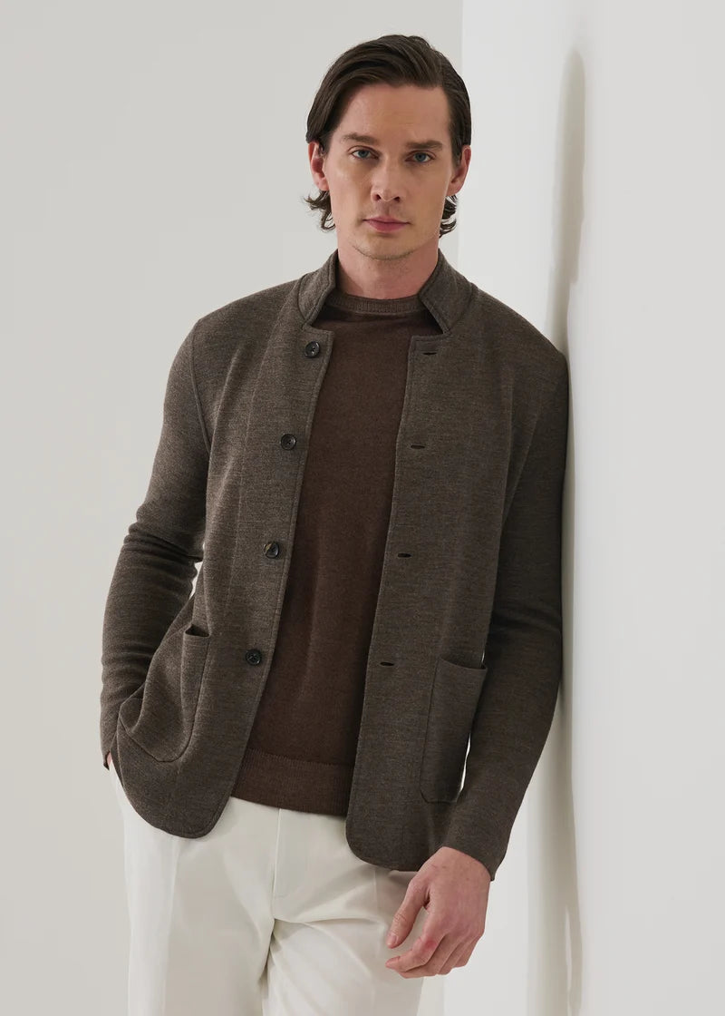 Patrick Assaraf Double Face Stand Collar Shirt Jacket - Onore