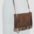 Brave Stoja Suede Fringe Bag in Castoro