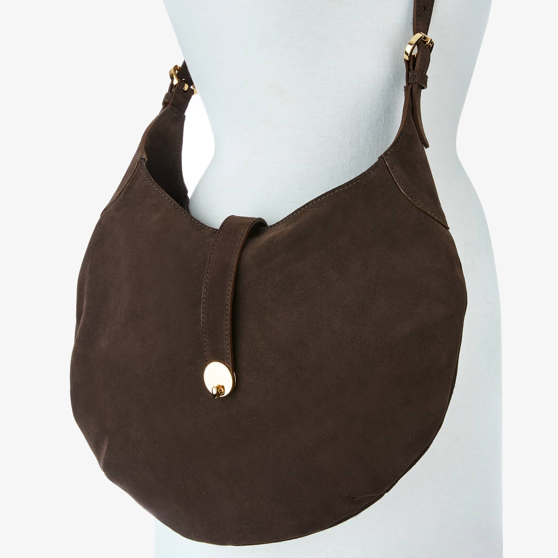Brave Kelani Suede Slouch Bag in Super Brown