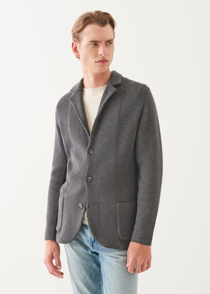 Patrick Assaraf Cardigan Sweater Jacket - Shark