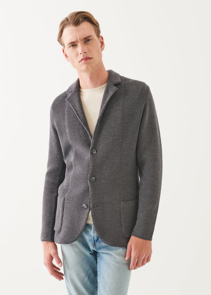 Patrick Assaraf Cardigan Sweater Jacket - Shark