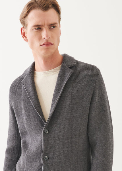 Patrick Assaraf Cardigan Sweater Jacket - Shark